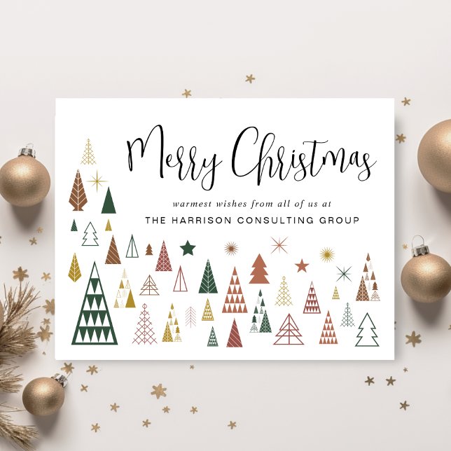 Árboles de Navidad Empresa logotipo de código QR p (Spread the joy of the season and strengthen business relationships with our stylish holiday card)