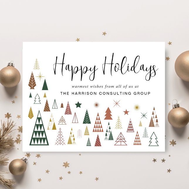 Árboles de Navidad empresariales Código QR Corpora (Spread the joy of the season and strengthen business relationships with our stylish holiday card)