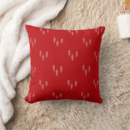 Árboles de Navidad en almohada lumbar roja y blanc