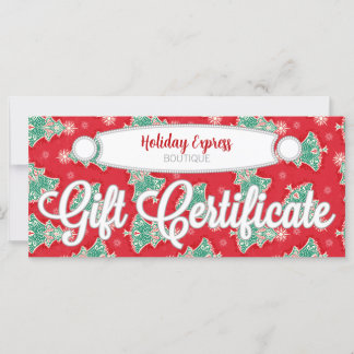 Árboles de Navidad en rojo - Certificado de regalo