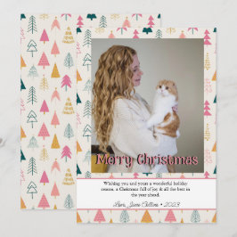 Árboles de Navidad Lindos Patrón Rosa Sonrojado