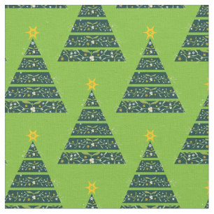 Árboles de Navidad mistletoo tela verde