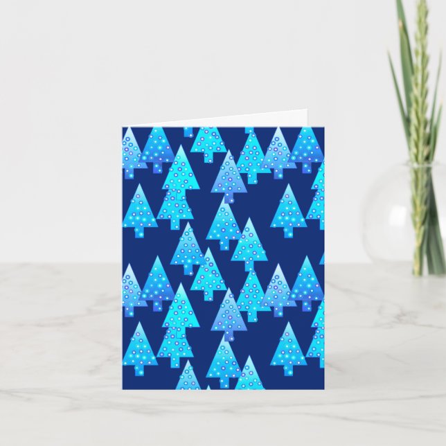 Árboles de navidad modernos de la flor - azul de (Anverso)