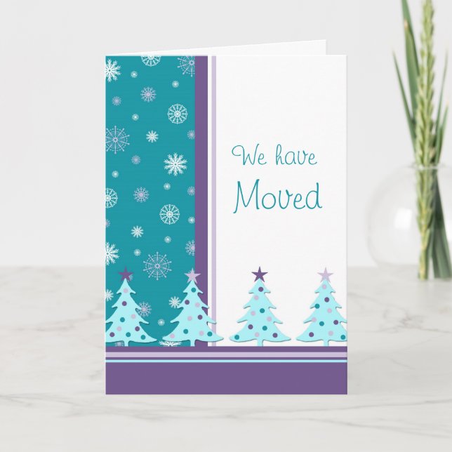 Árboles de Navidad Nueva tarjeta de Navidades de d (Anverso)