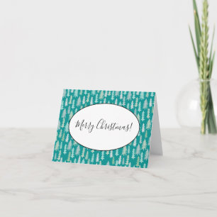 Árboles de Navidad pintados a mano Aqua Azul Blanc