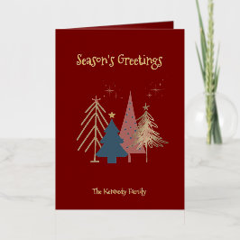 Árboles de Navidad Profundos Rojos Verdes Rosa y O