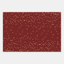 Árboles de Navidad Purpurinas de oro Envolver hoja