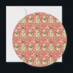 Árboles de Navidad retro estrella de berry caramel<br><div class="desc">Patrón inmaculado decorado con adorno navideño festivo en un fondo rosa</div>