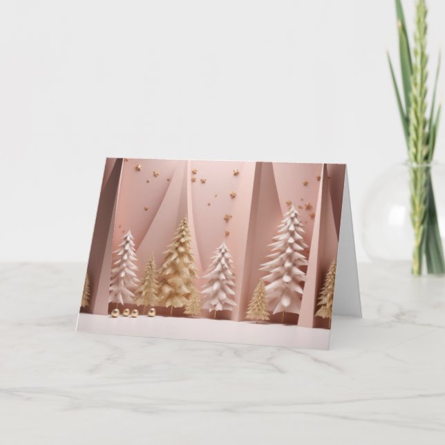 Árboles de Navidad rosados modernos (Anverso)