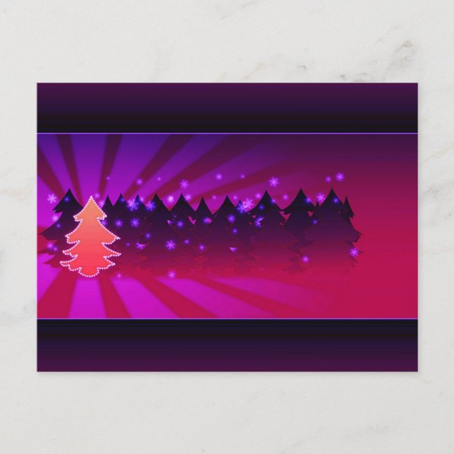 Árboles de Navidad sombras de morado (Anverso)