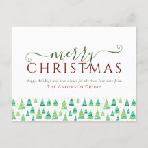 Árboles de Navidad Tarjeta Corporativa de Negocios
