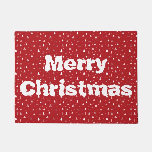 Árboles de Navidad y alfombras de nieve (Anverso)