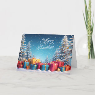 Árboles de Navidad y cajas de regalo Paisaje inver