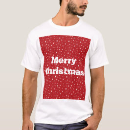Árboles de Navidad y camisetas con copos de nieve