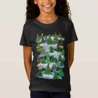 Árboles de Navidad y nieve comparten camiseta