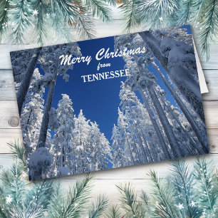 Árboles de nieve con tarjeta de Navidades de Tenne