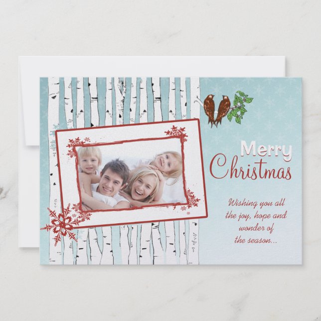 Árboles de pájaros y aves voladoras navidad de ama (Anverso)