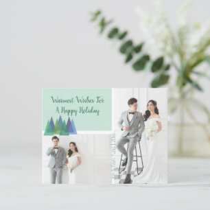 Árboles de pino modernos   2 Postal de Navidades f