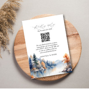 Árboles de pino rústico Boda de aventura RSVP