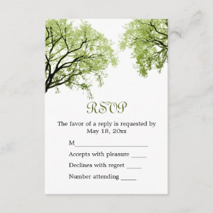Árboles de primavera 2 - Tarjeta RSVP