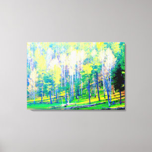 árboles de primavera que brotan lienzo envuelto