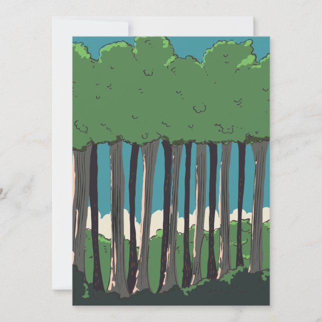 Árboles del bosque japonés (Anverso)