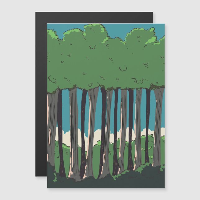 Árboles del bosque japonés (Anverso/Reverso)
