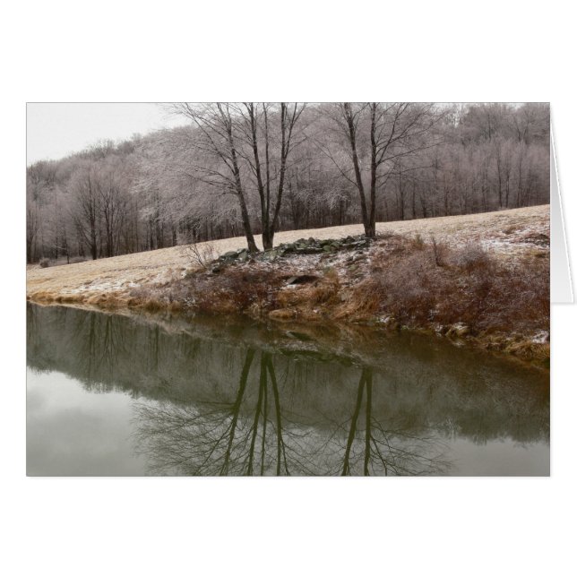 Árboles del invierno reflejados (Anverso (Horizontal))