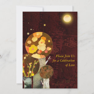 Árboles del otoño extravagantes: Invitaciones a la