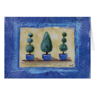 Árboles del Topiary con la frontera azul