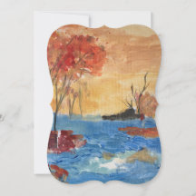 Árboles en Amarillo Tarjeta Personalizable de Prop