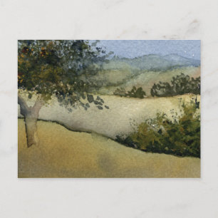 "Árboles en campo #1" Carreteras rurales postal