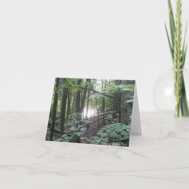 Árboles en el bosque - tarjeta de saludo natural (Anverso)