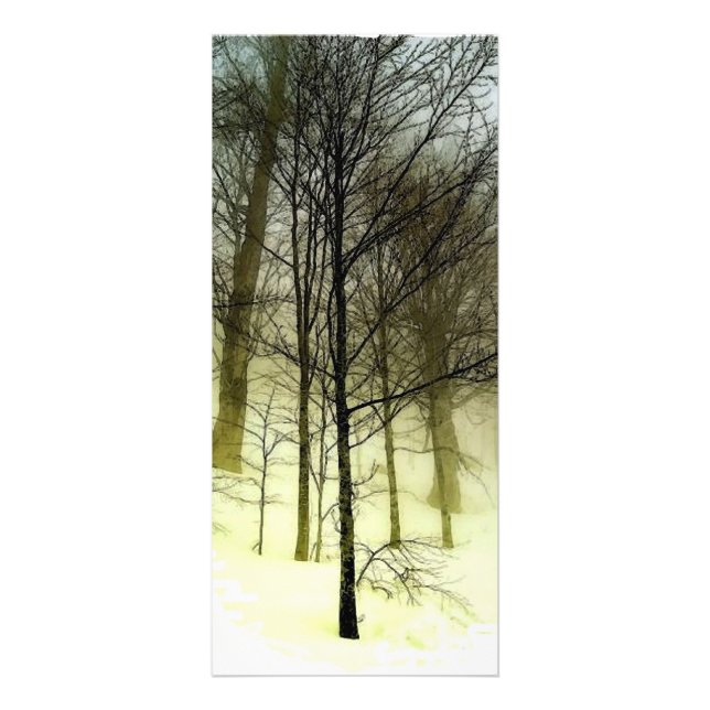 Árboles en tarjeta de rack de nieve (Frente)