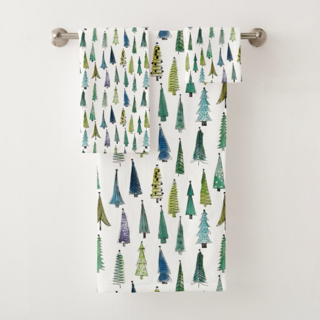 Árboles Evergreen de vacaciones de invierno (In situ)