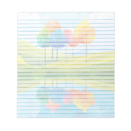 Árboles fantásticos alineados - Bloc de notas de 5