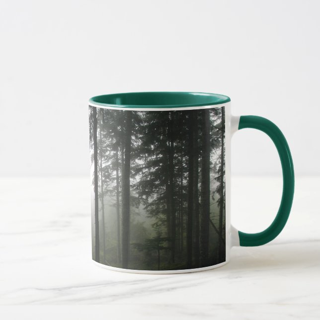 Árboles forestales y helechos: la taza que bebe el (Derecha)