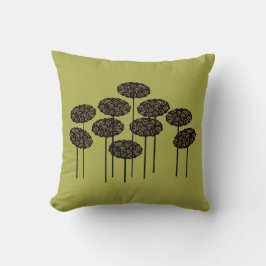 Árboles frutales en Cojín decorativo de oro