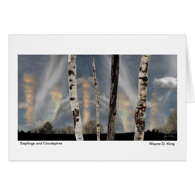 Árboles jóvenes y Cloudspires (Anverso (Horizontal))