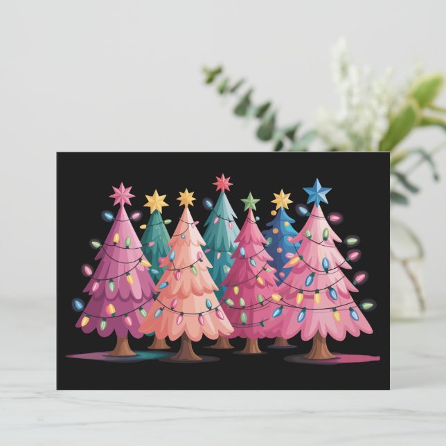 Árboles navideños adoran árbol de navidad (Anverso de pie)