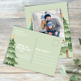 Árboles navideños de navidad de color de agua