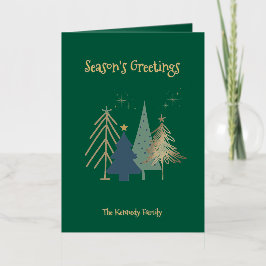 Árboles navideños de oro y rosa verde cazadores