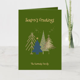 Árboles navideños de oro y rosa verde verde