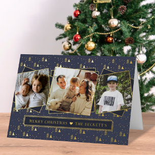 Árboles navideños festivos 3 Collages de fotos Rea