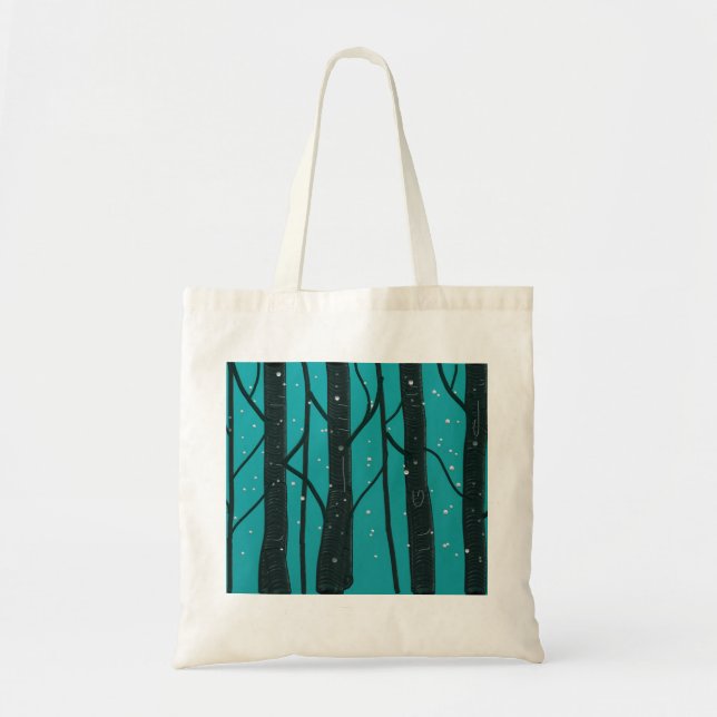 Árboles negros de la bolsa de asas azules (Frente)