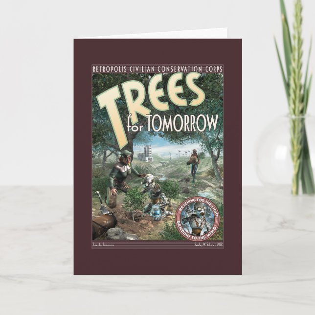 Árboles para la tarjeta de felicitación de la (Anverso)