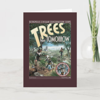 Árboles para la tarjeta de felicitación de la