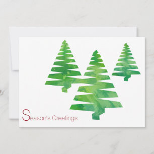Árboles pintados Navidades de vacaciones Tarjetas