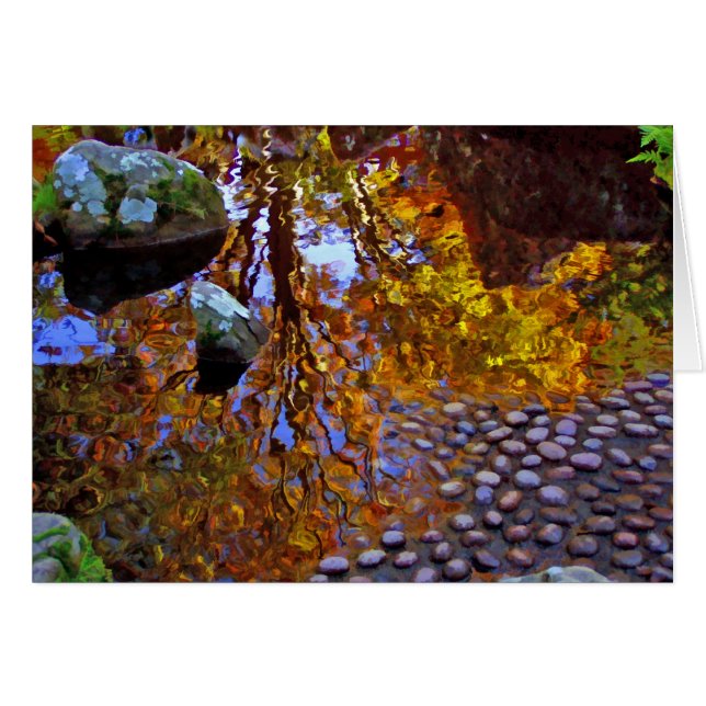 Árboles reflejados - Tarjeta (Anverso (Horizontal))