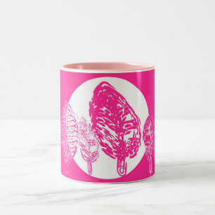 Árboles rosas y tazas lunares